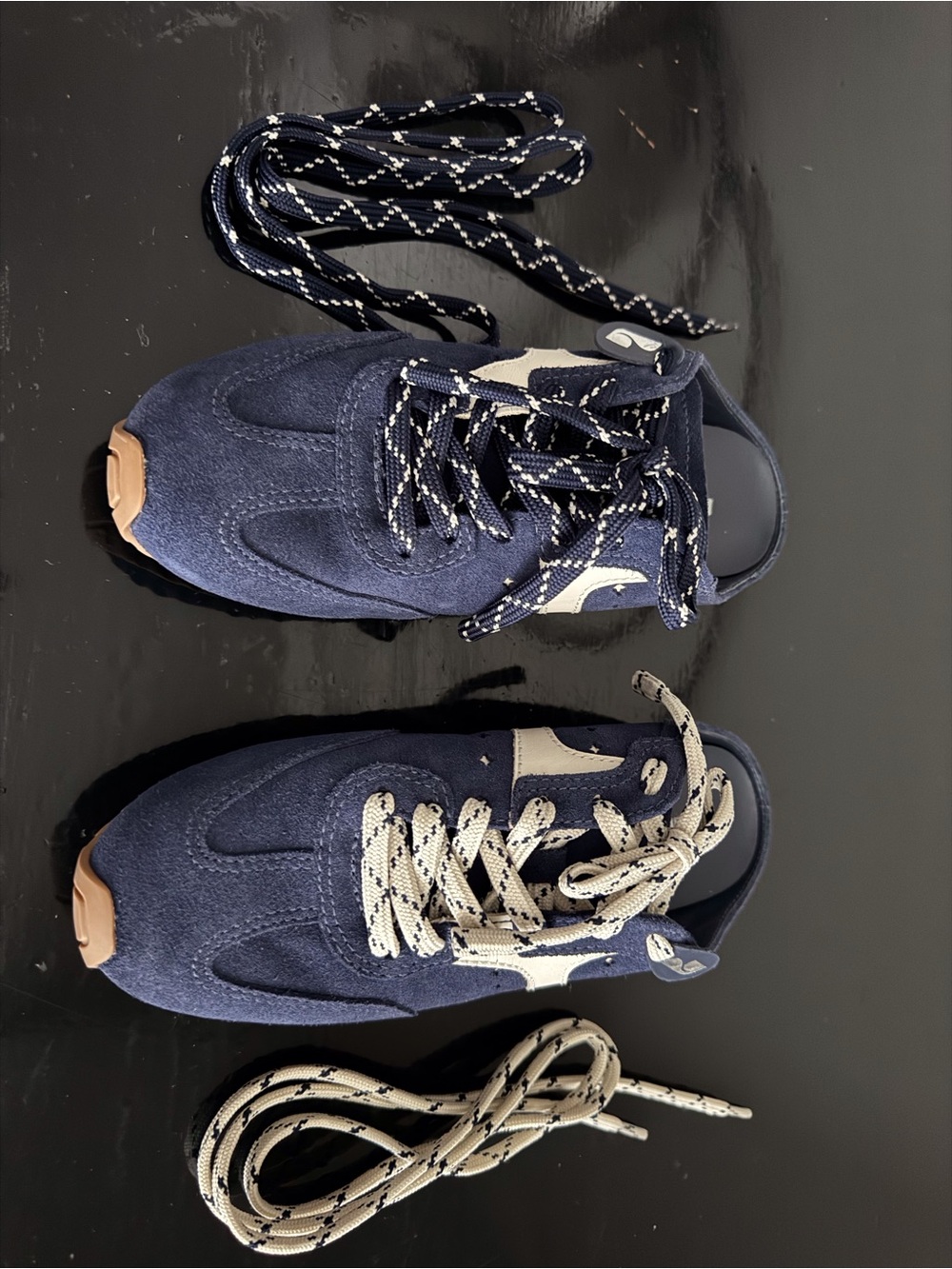 Larroudé Stella Indigo Suede & Napa Leather Mule Sneaker - Picture 12 of 16